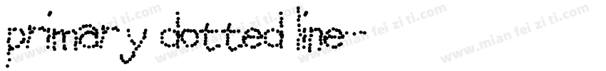 primary dotted line字体转换